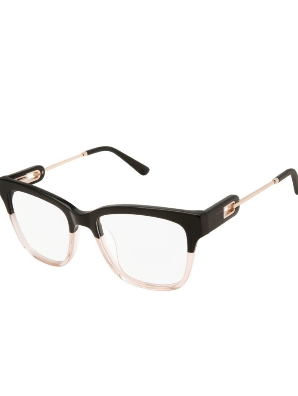 NWT L.A.M.B Tura LA142 Black/Blush Square Glasses